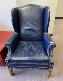 Fairfield Blue Vinyl Arm Chair