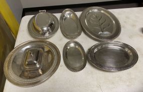 Group of Silver Plate Trays