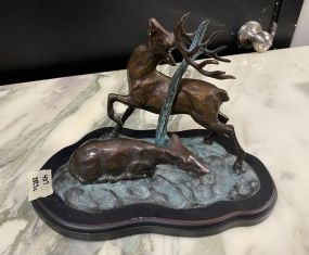 Metal Deer Statue