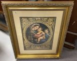 Mother and Child Raffaello Sanzio Framed Print