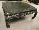 Asian Style Dark Finish Coffee Table