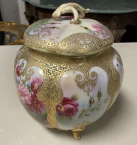 Hand Painted Gold Gilt Porcelain Vase