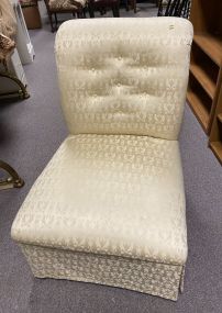 White Upholstered Accent Chair