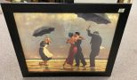 Print of Dancing in the Rain Framed