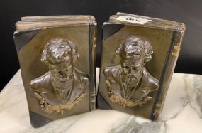 Pair of Charles Dickens Metal Bookend