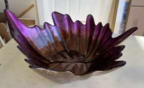 Art Glass Center Piece Bowl