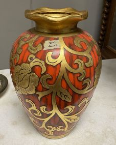 Reproduction Gold Gilt Vase