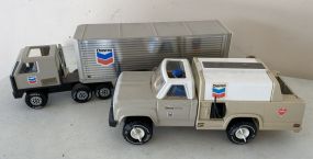 Vintage Chevron Toy Trucks