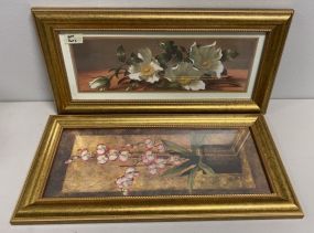 Two Framed Flower Prints