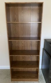 Oak Finish Pressed Wood Bookshelf