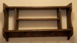 Oak Coat and Display Shelf