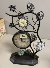 Decorative Metal Floral Clock