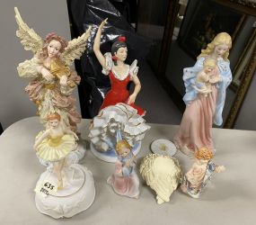 Group of Porcelain and Resin Figurines