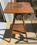 Oak Square Top Lamp Table