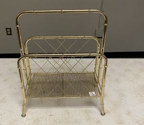 Vintage Mid Century Modern Danish Atomic Metal Magazine Rack