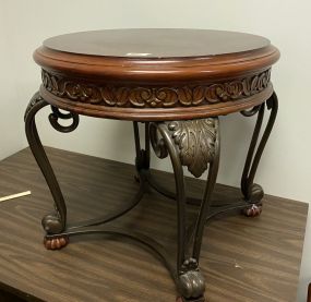 Modern Cherry Round Lamp Table