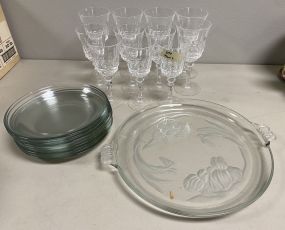 Group of Clear Glassware