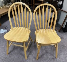 Pair of Holland House Pine Windsor Style Chairs