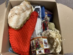 Box of Linens and Accessories