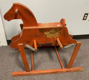 Antique Wood Rocking Horse