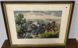 Margaret Becht 1962 Watercolor of Shore