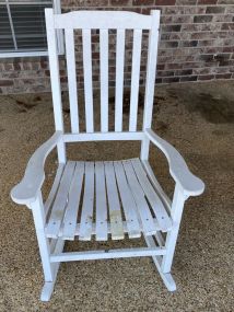 White Painted Outdoor Porch Rocker