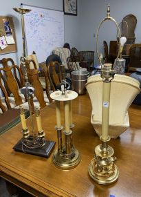 Three Brass Table lamps