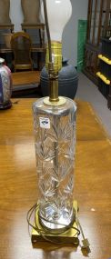 Pressed Glass Vase Lamp