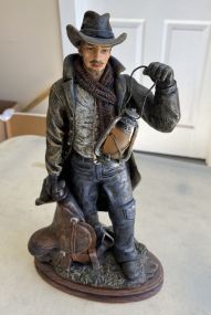 Western Cowboy Resin Statue