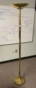 Mid Century Style Brass torchiere Floor Lamp