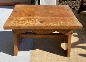 Hand Crafted Wood Footstool
