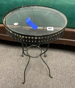 Small Round Glass Top Stand