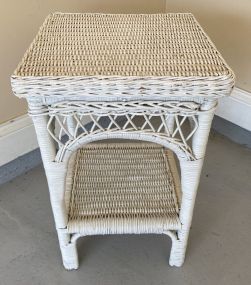 Resin Rattan Accent Table