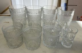 Six Pressed Glasses