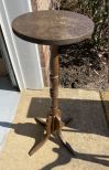 Worn Pedestal Round Table