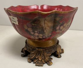 Red Resin Center Piece Bowl
