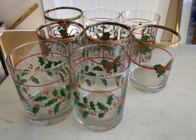 8 Glass Christmas Cups