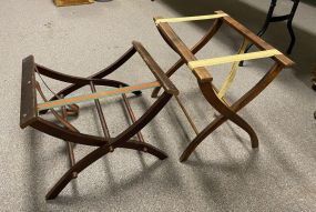 Two Vintage Luggage Racks