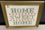 Home Sweet Home Needle Point Framed
