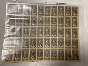 Sheet of Shakespeare 400 years 1564-1964 Stamps