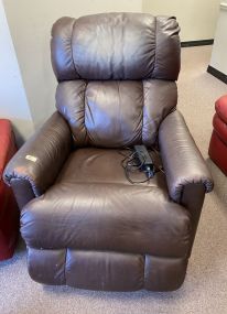 Worn Faux Leather Electric Recliner