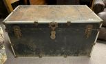 Large Metal Traveling Trunk