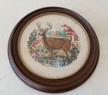 Round Needle Point Deer Artwork