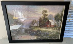 Framed Puzzle of Farm Place