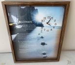 Footprints Framed Clock