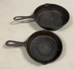 Two Old Cast Iron Skillets
