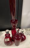 Red Glass Decor