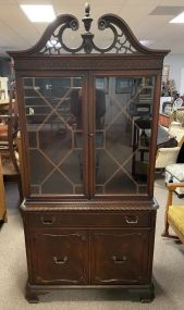 Mahogany Chippendale Style China Cabinet