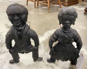 Pair of Antique African Americana Andirons