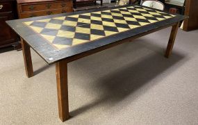 Large Primitive Farm Style Dining Table